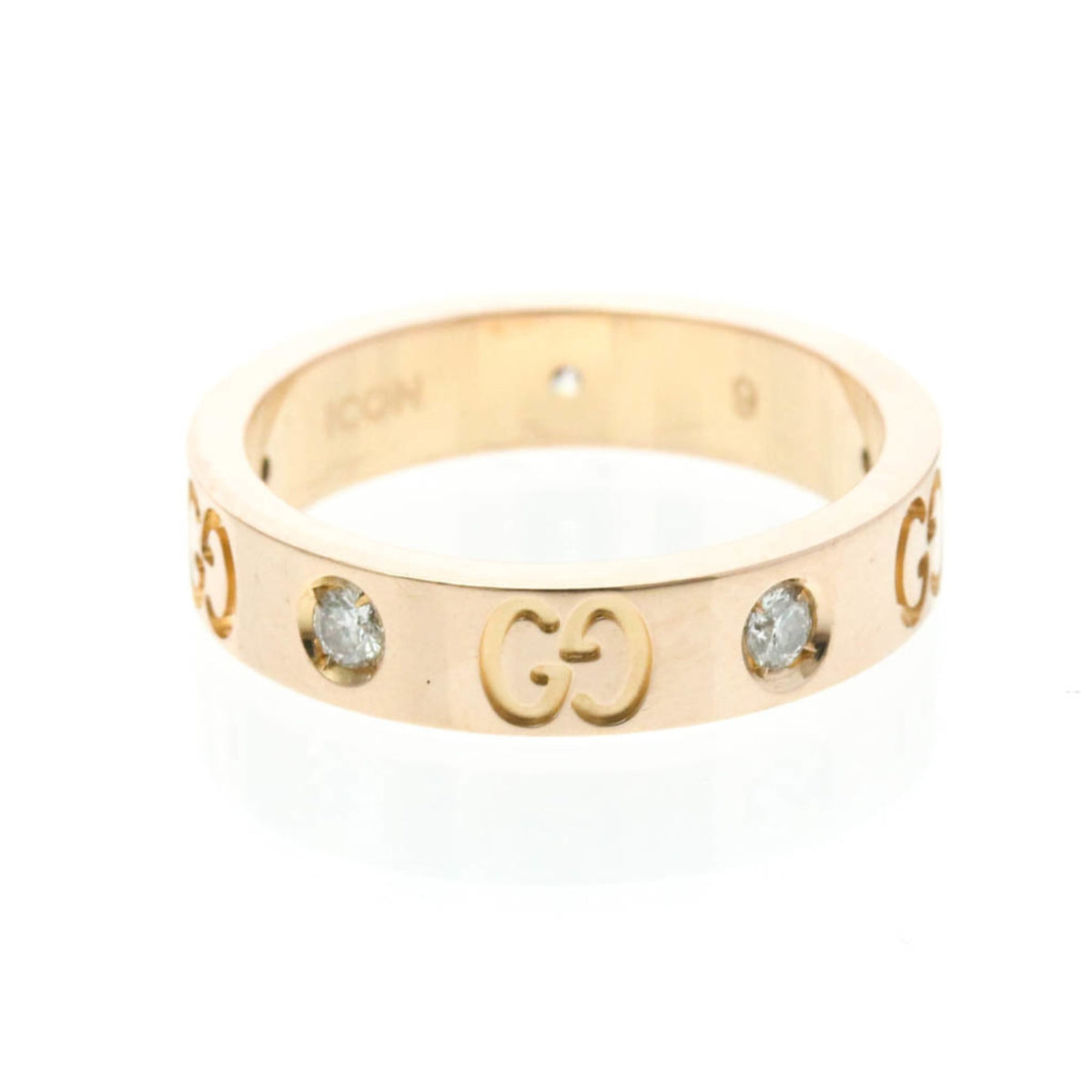 PRE-OWNED Gucci Icon · Rose Gold · Diamond Size 5