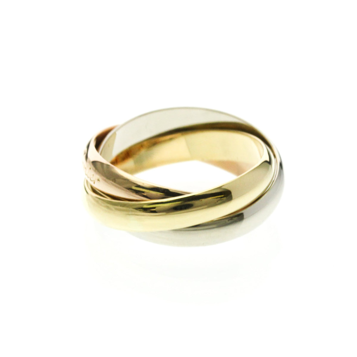 PRE-OWNED Cartier Trinity · Tri-Gold Size 6.25