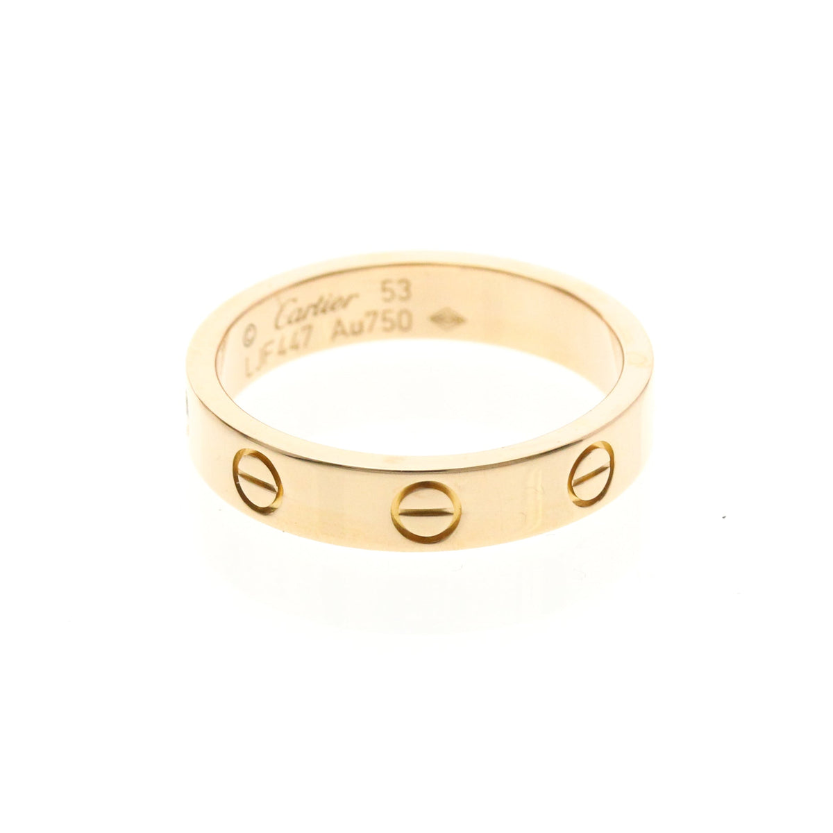 PRE-OWNED Cartier Mini Love · Rose Gold · Diamond Size 6.25
