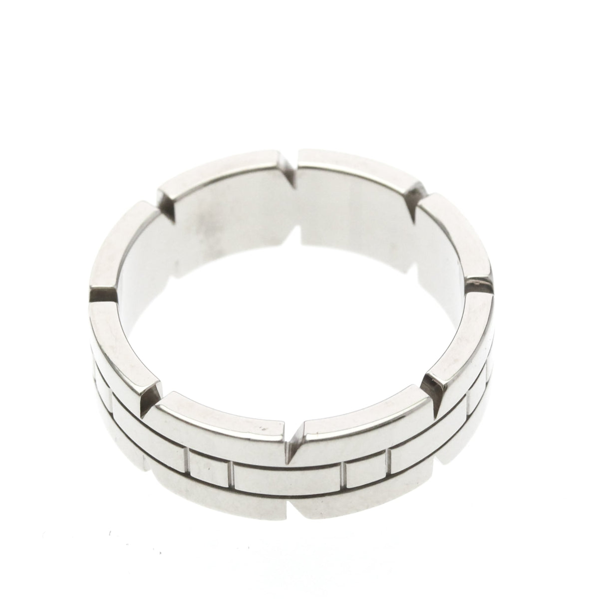 PRE-OWNED Cartier Tank Française · 18K White Gold Size 10