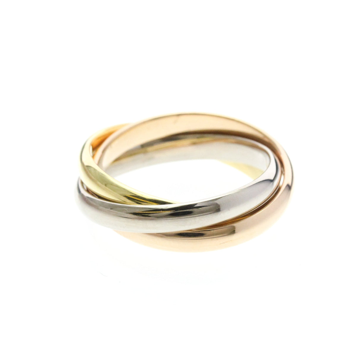 PRE-OWNED Cartier Trinity · Tri-Gold Size 8.75