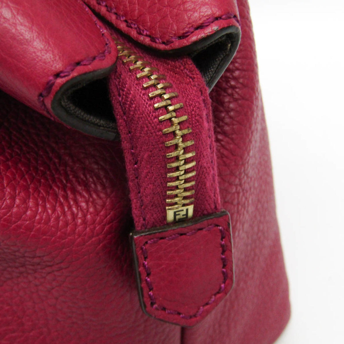 PRE-OWNED Fendi · Leather Handbag · Bordeaux