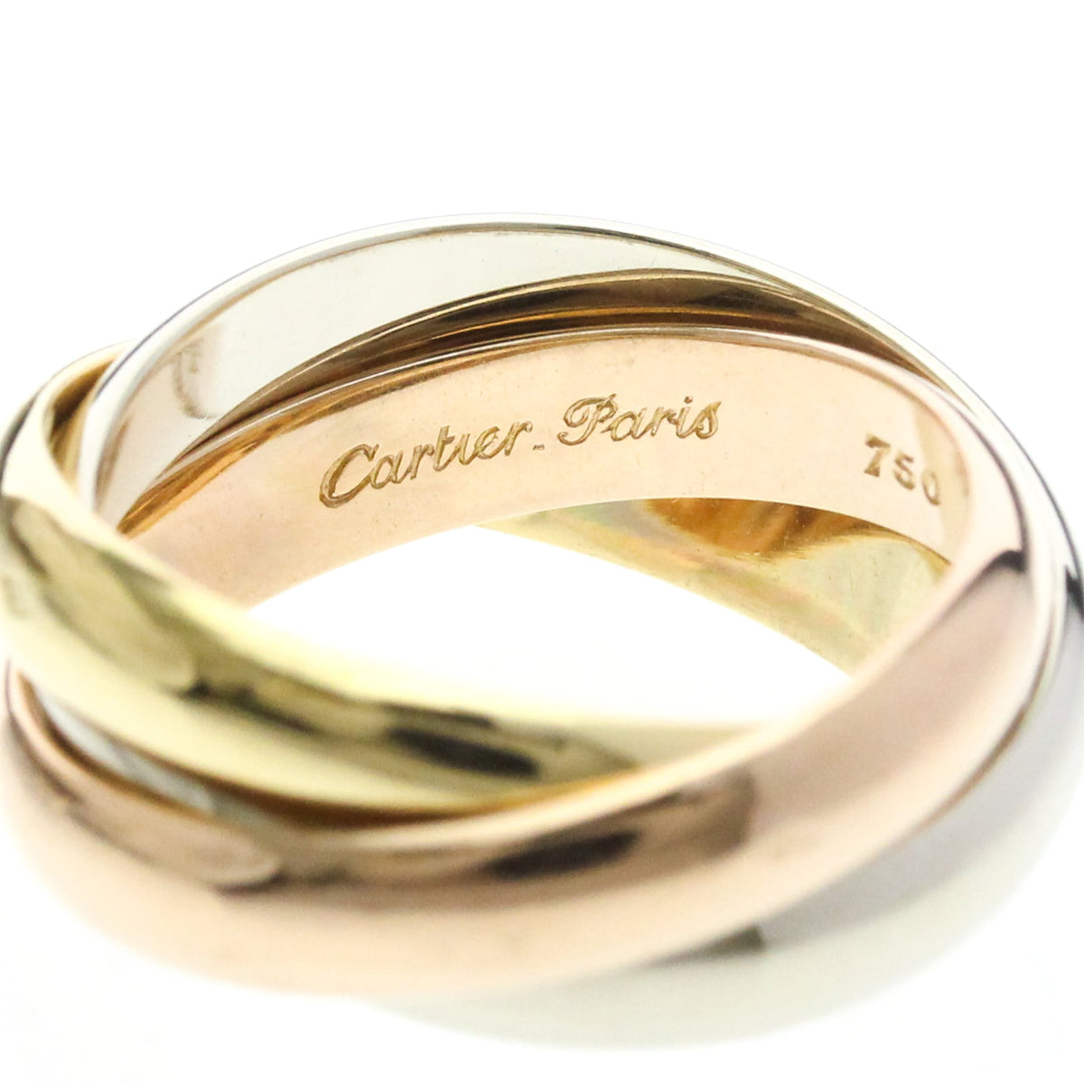 PRE-OWNED Cartier Trinity · Tri-Gold Size 5.25
