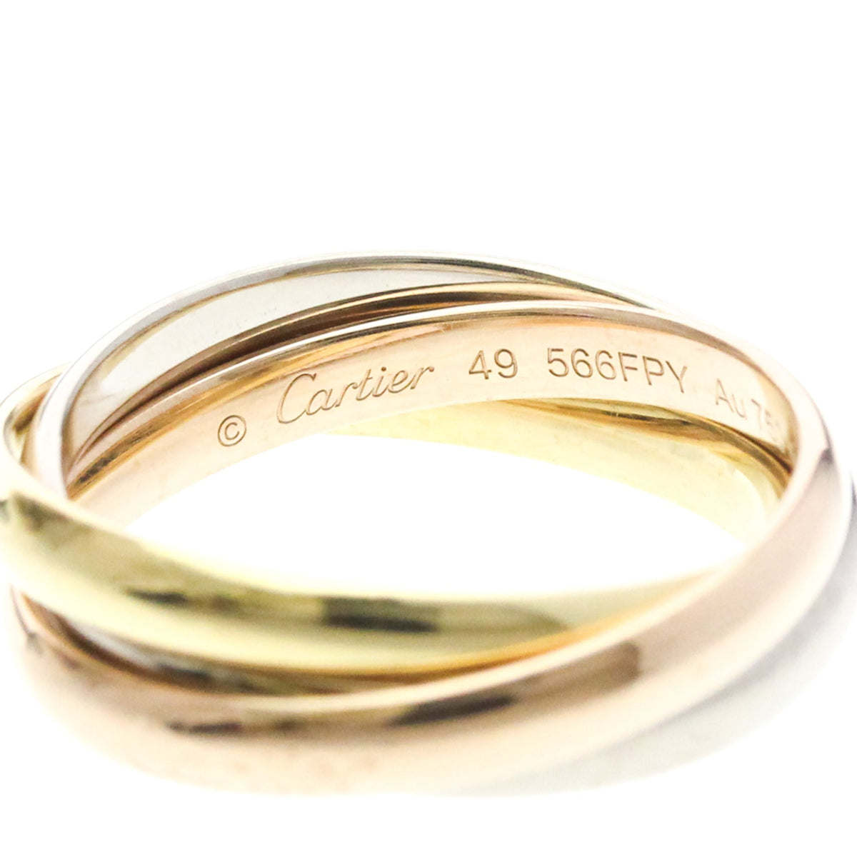 PRE-OWNED Cartier Trinity · Tri-Gold Size 7.5