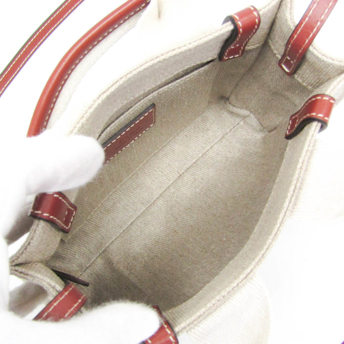 PRE-OWNED Chloé Woody Mini · Linen & Leather