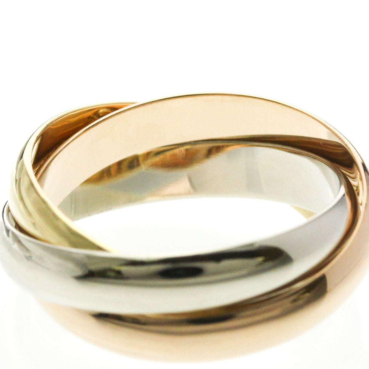 PRE-OWNED Cartier Trinity · Tri-Gold Size 6.25