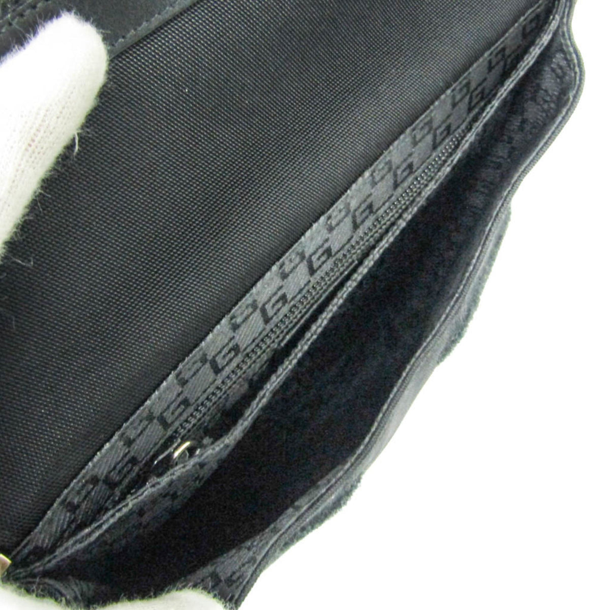 PRE-OWNED Gucci Nylon & Leather Shoulder Bag