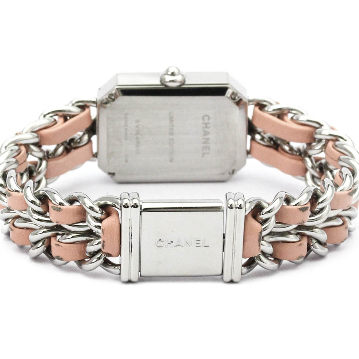 PRE-OWNED Chanel Premiere Lock · Steel · Mother-of-Pearl