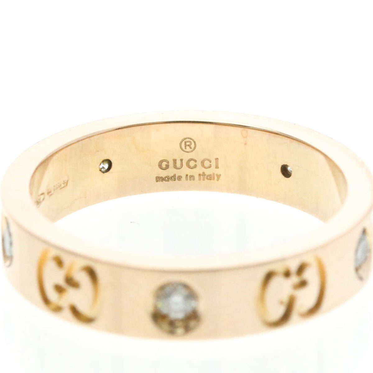 PRE-OWNED Gucci Icon · Rose Gold · Diamond Size 5