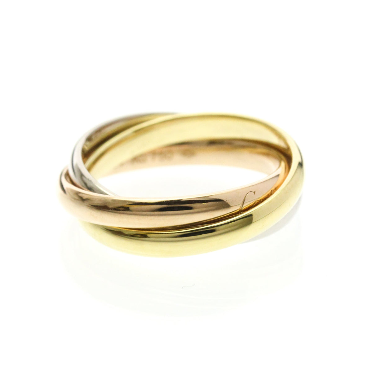 PRE-OWNED Cartier Trinity · Tri-Gold Size 4.5