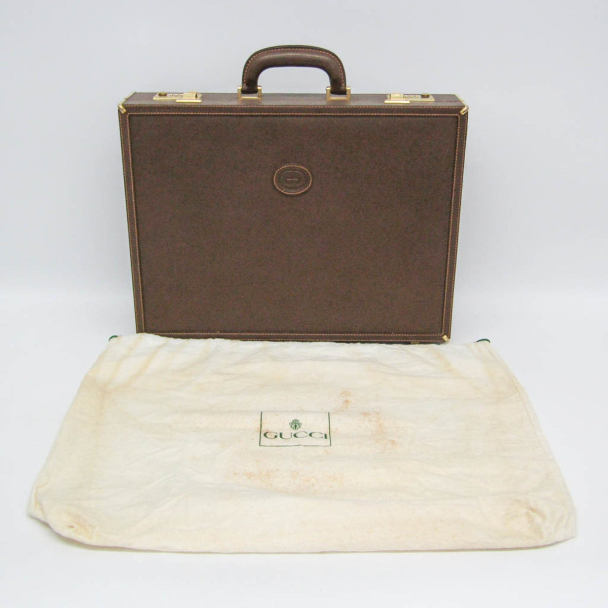 PRE-OWNED Gucci Interlocking G · Leather Attaché Case
