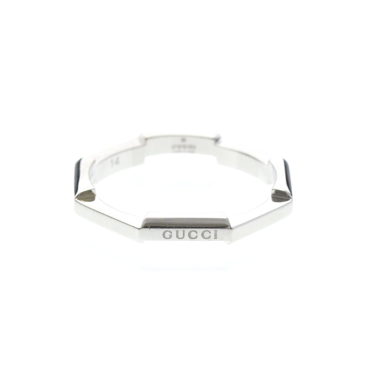PRE-OWNED Gucci Octagon · Platinum Size 6.75