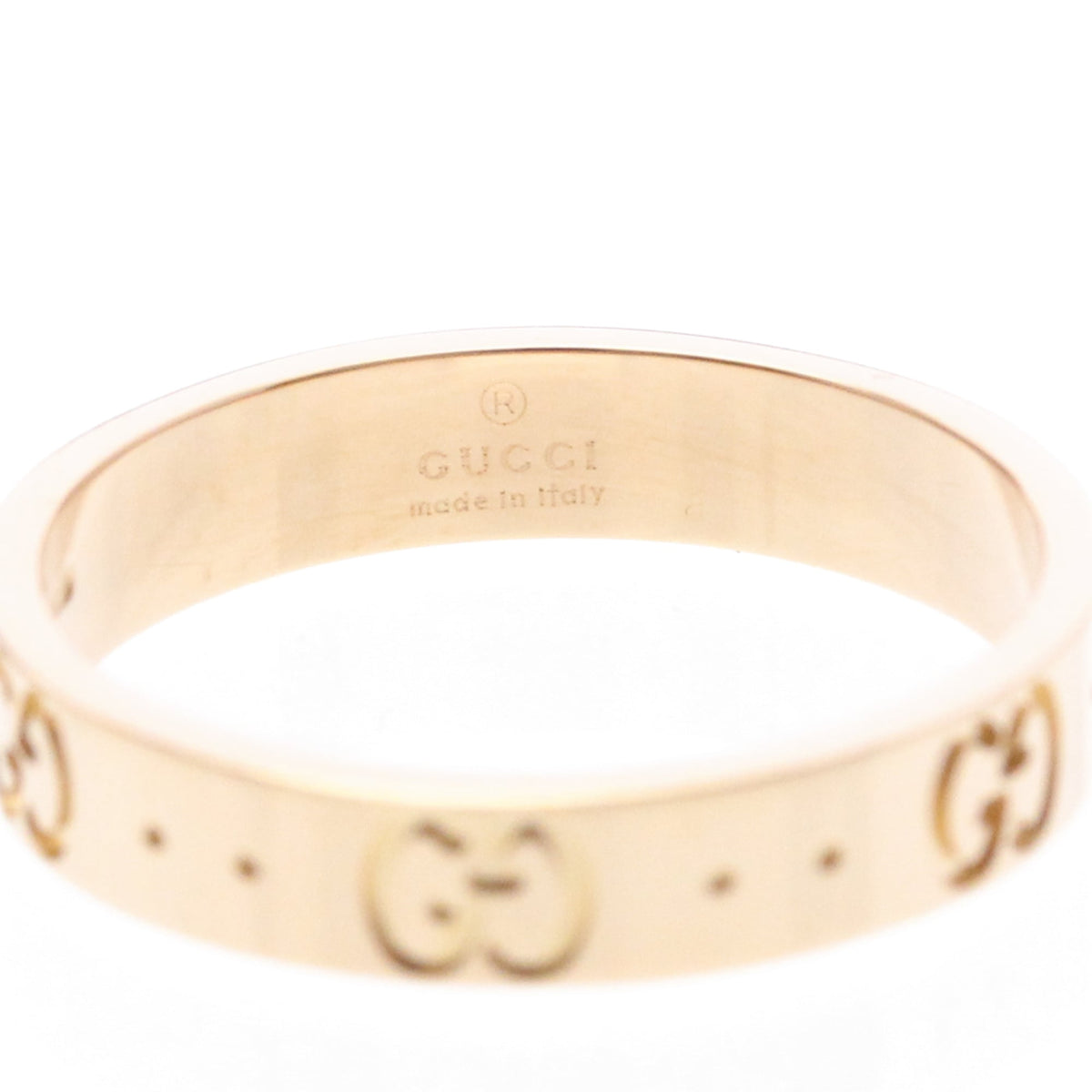 PRE-OWNED Gucci Icon · Rose Gold Size 8