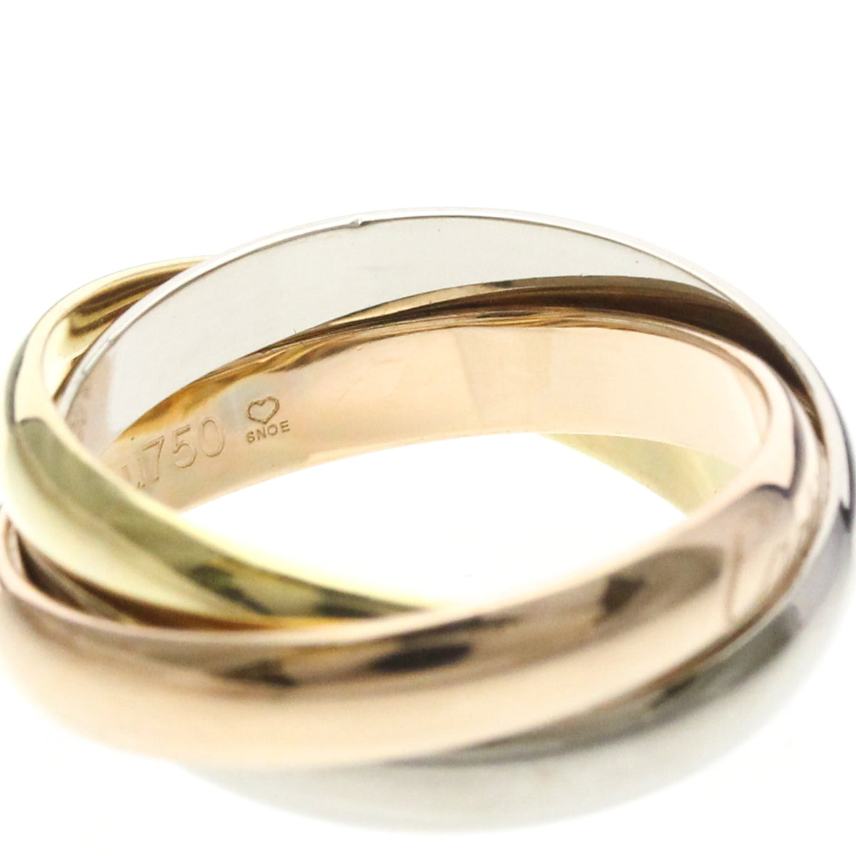 PRE-OWNED Cartier Trinity · Three Gold Size 6.75
