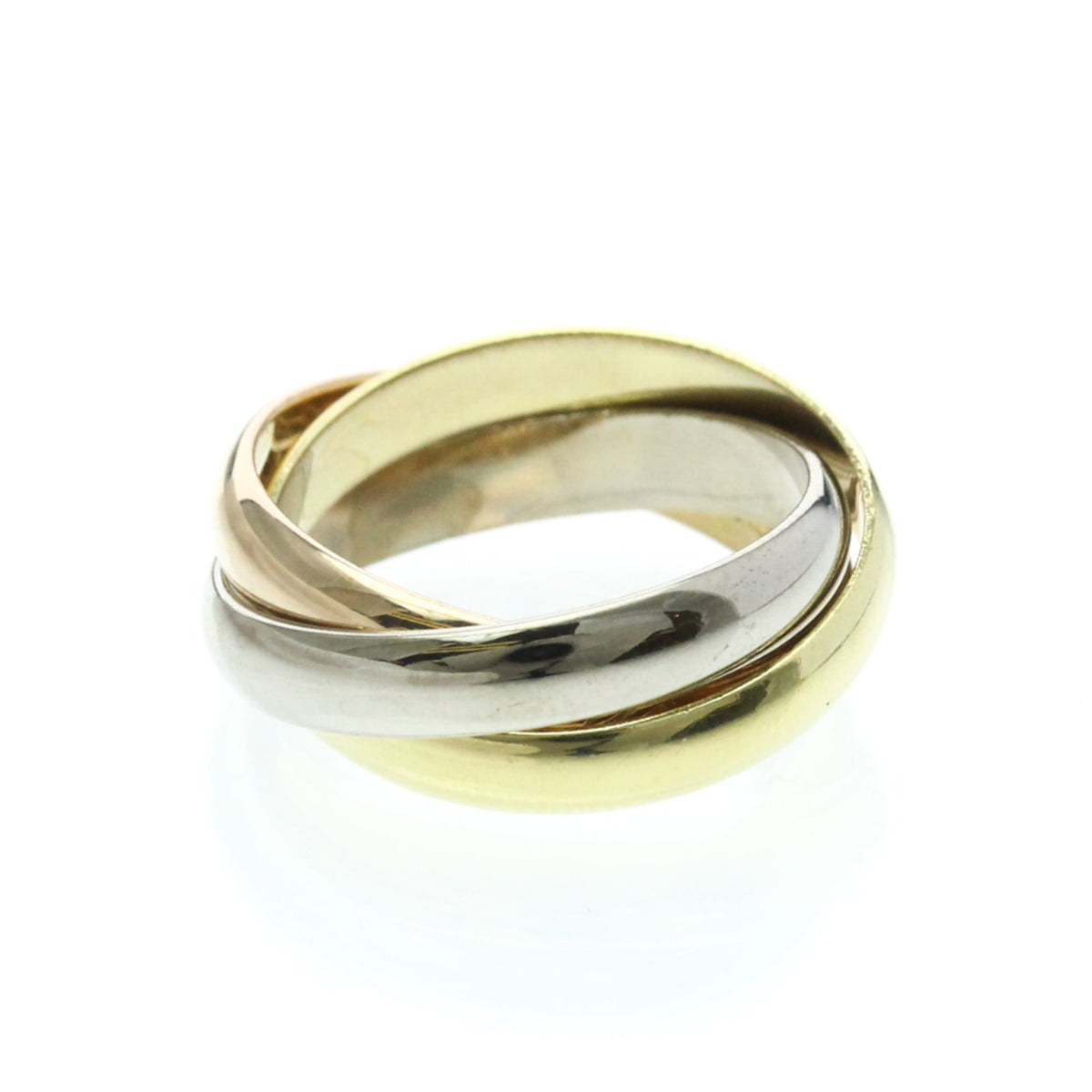PRE-OWNED Cartier Trinity · Tri-Gold Size 6