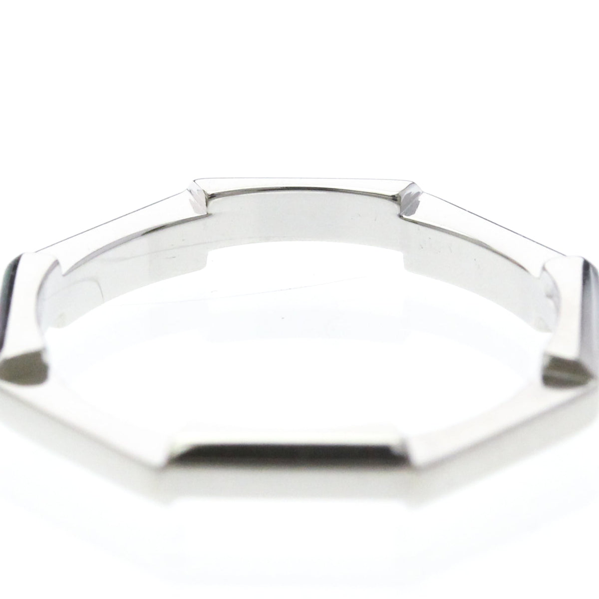PRE-OWNED Gucci Octagon · Platinum Size 6.75