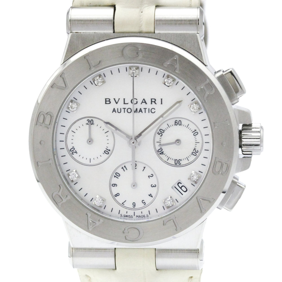 PRE-OWNED Bvlgari Diagono · Diamond · MOP · Automatic