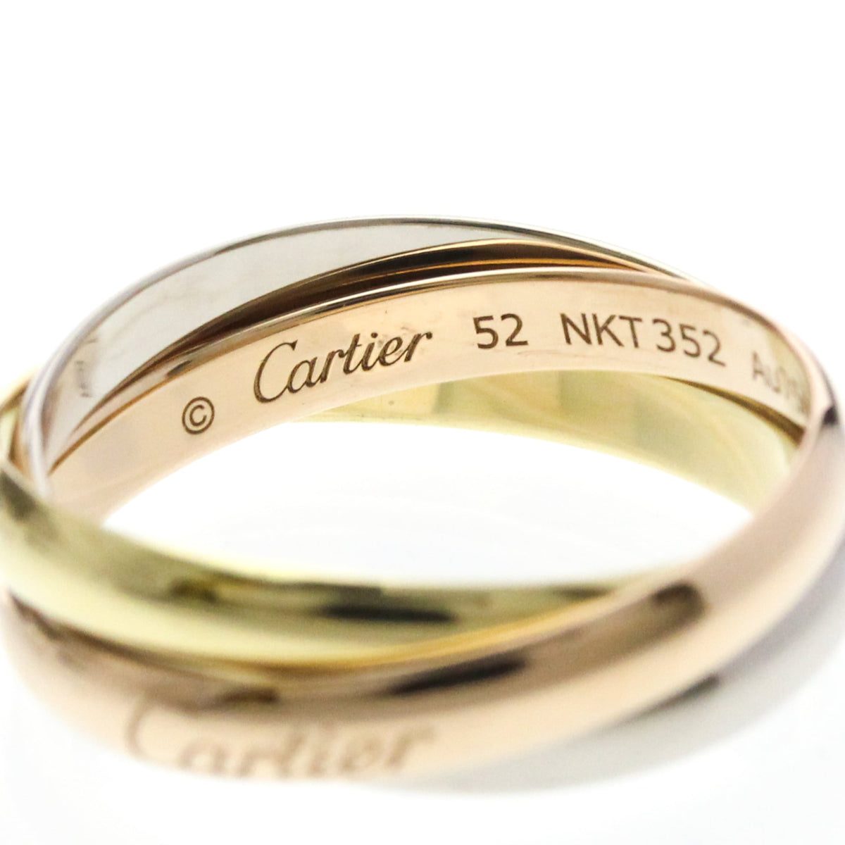 PRE-OWNED Cartier Trinity · Tri-Gold Size 6