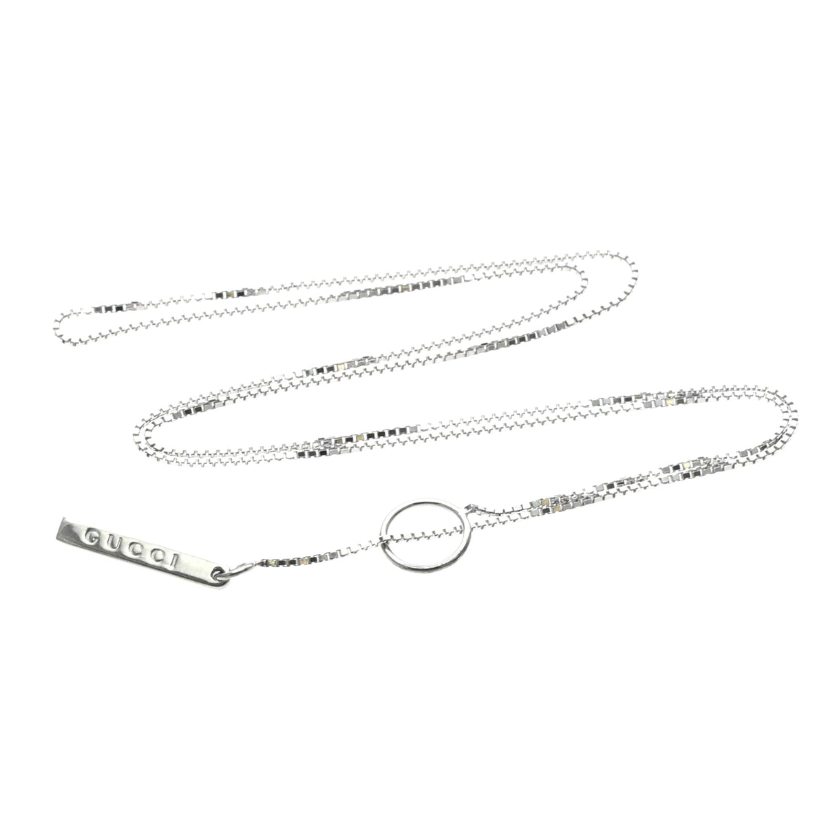PRE-OWNED Gucci Lariat · 18K White Gold