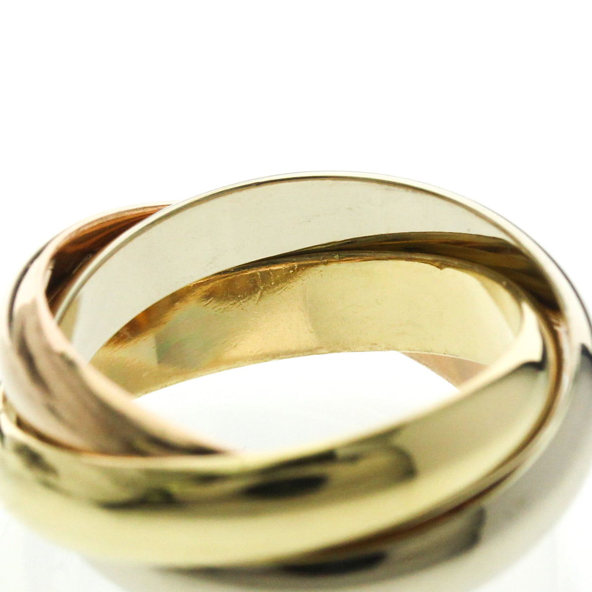 PRE-OWNED Cartier Trinity · Tri-Gold Ring Size 5.25