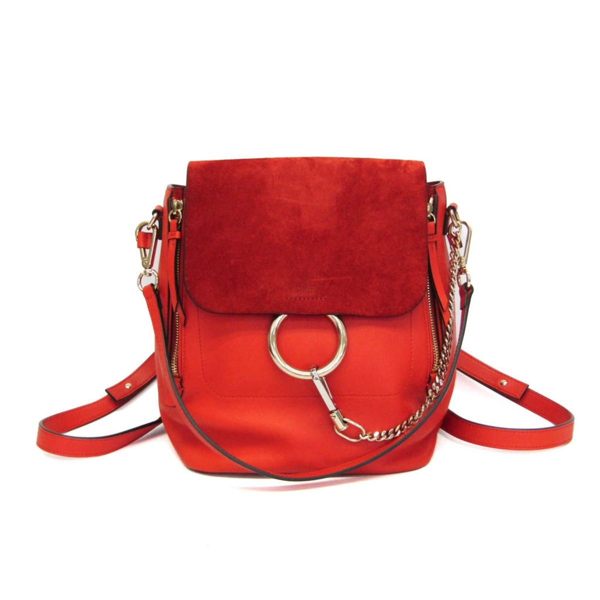 PRE-OWNED Chloé Faye · Leather & Suede Backpack