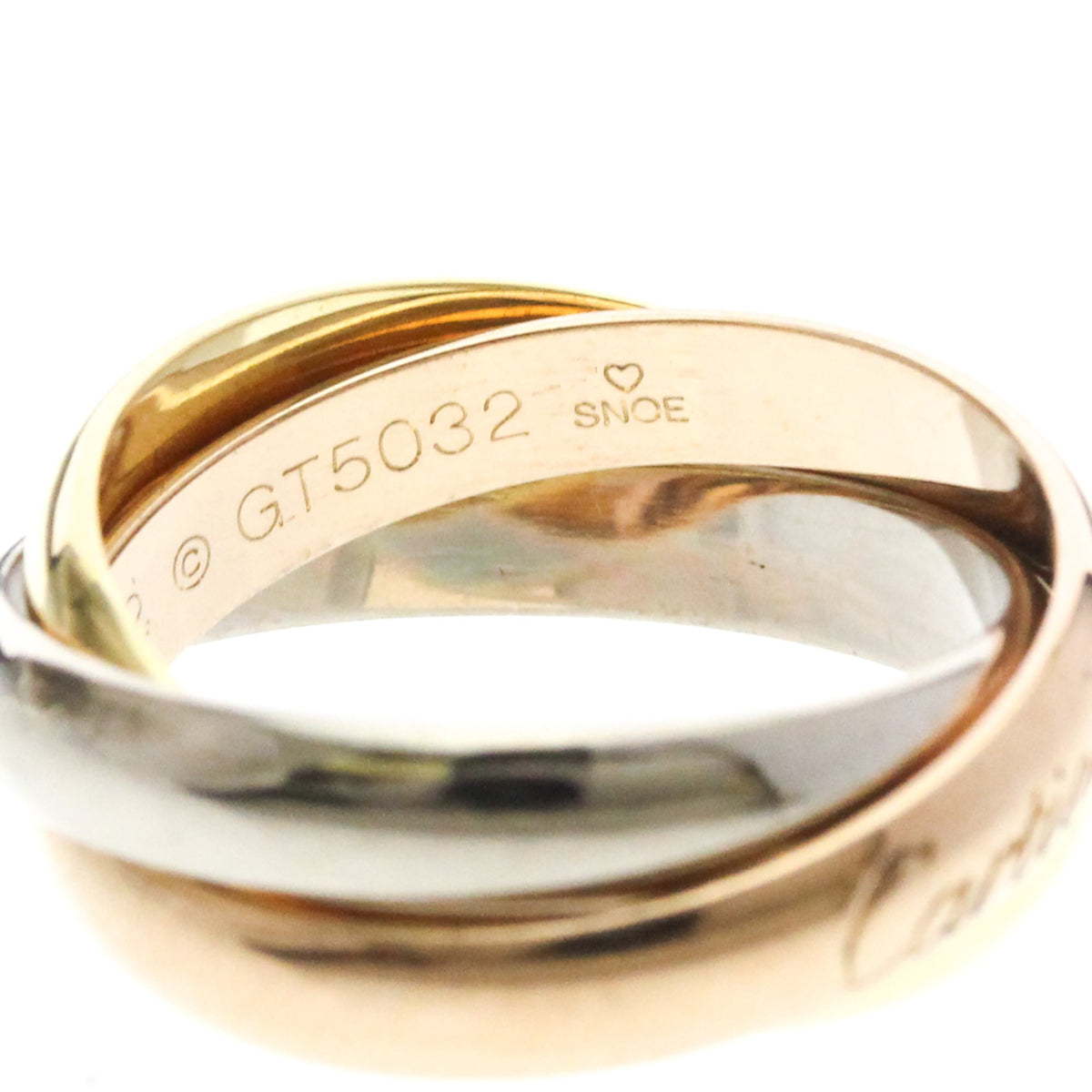 PRE-OWNED Cartier Trinity · Tri-Gold Size 6