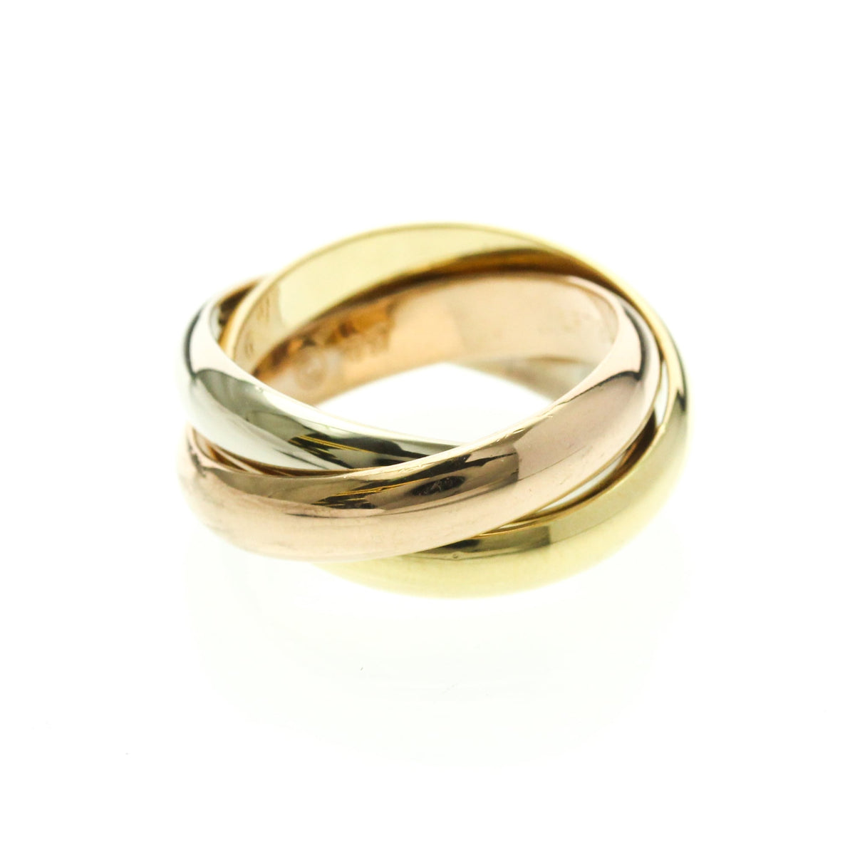 PRE-OWNED Cartier Trinity · Tri-Gold Ring Size 5.25