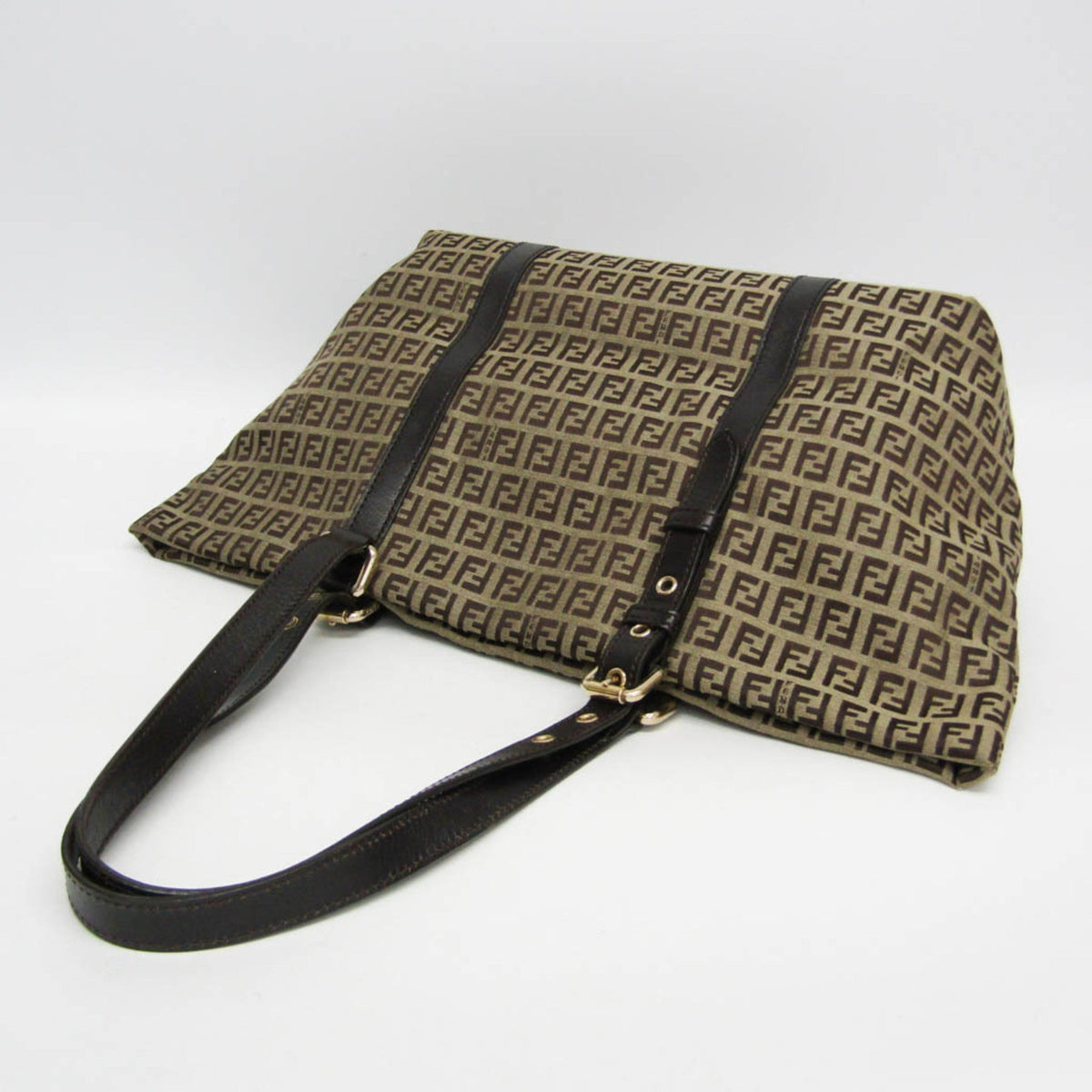 PRE-OWNED Fendi Zucchino · Canvas & Leather Tote