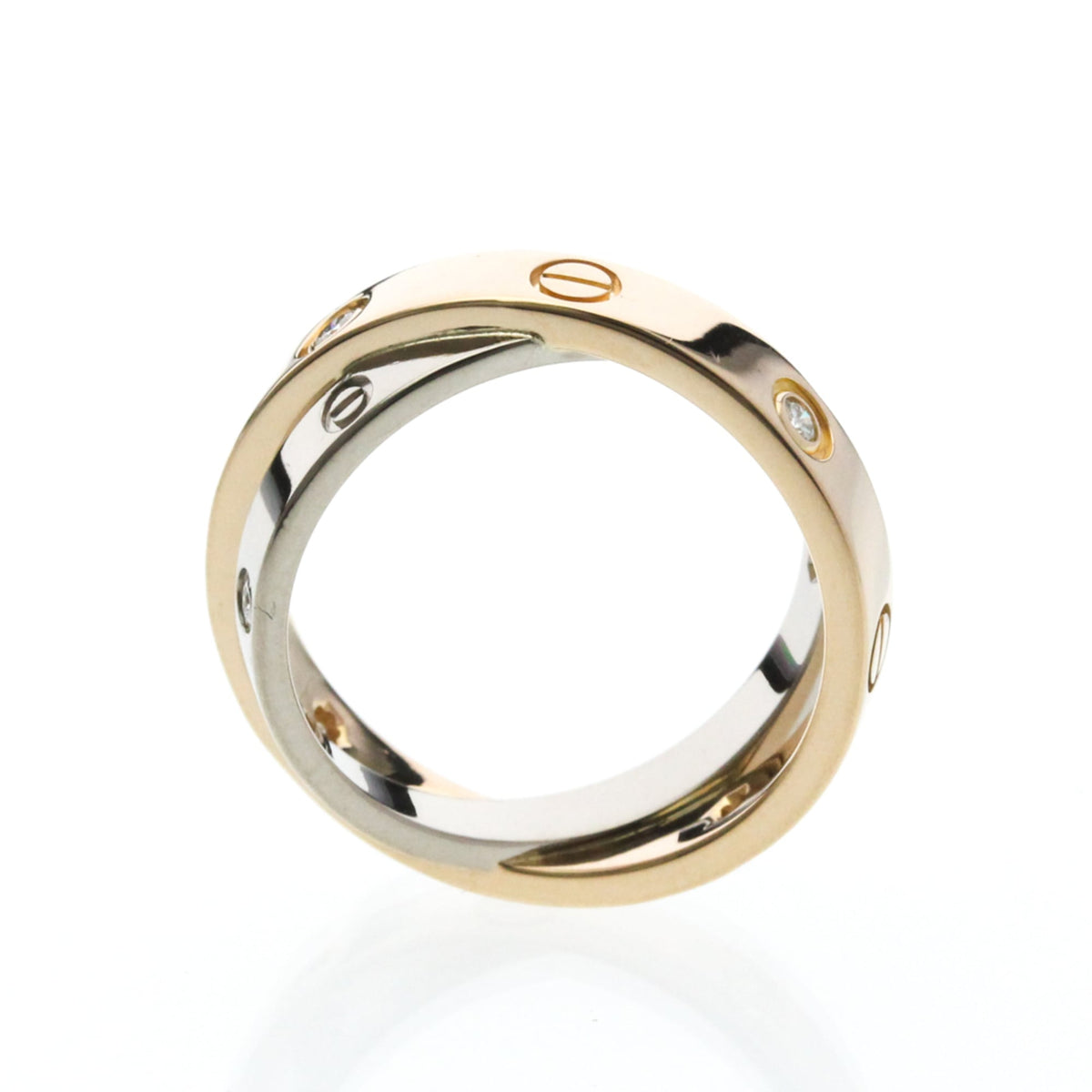 PRE-OWNED Cartier Be Love · Half Diamond · Two-Tone Gold