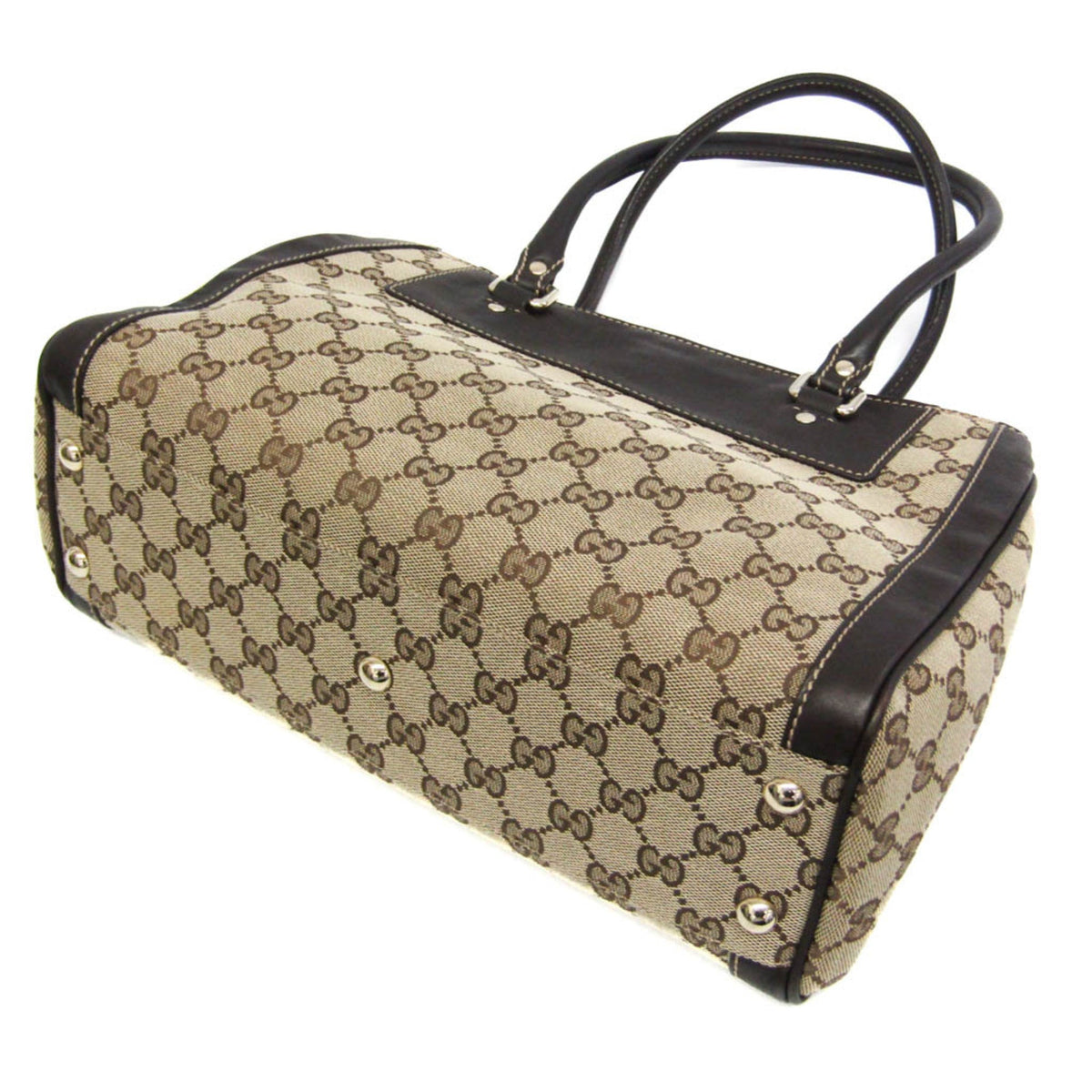 PRE-OWNED Gucci GG Canvas · Leather Handbag