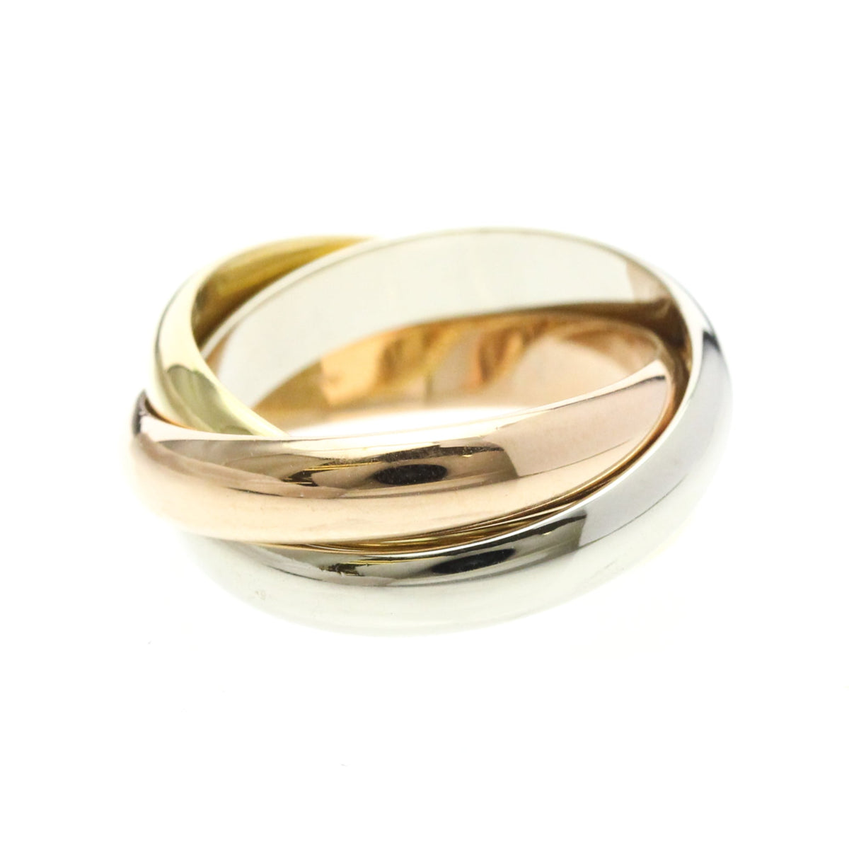 PRE-OWNED Cartier Trinity · Tri-Gold Size 5.25