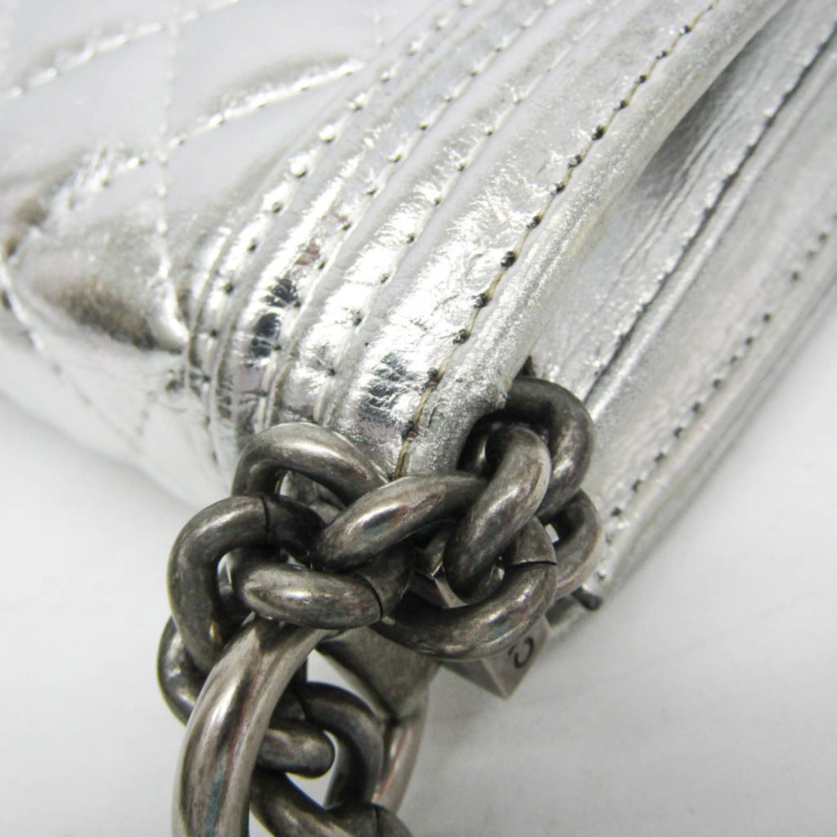 PRE-OWNED Chanel Boy · Metallic Calfskin