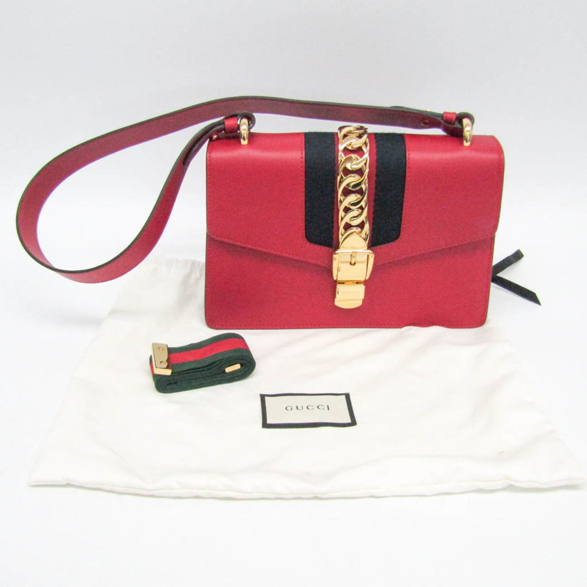 PRE-OWNED Gucci Sylvie · Leather Shoulder Bag