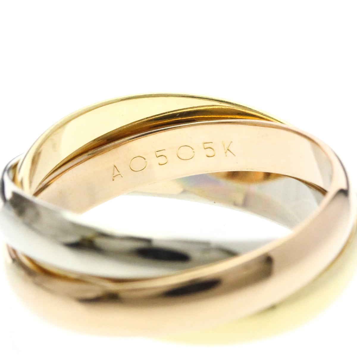 PRE-OWNED Cartier Trinity · Tri-Gold Size 6.25