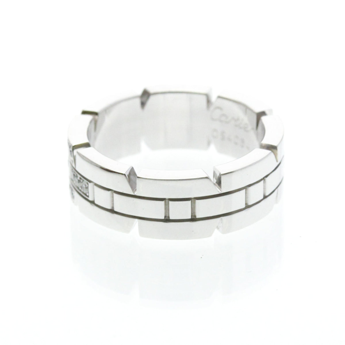 PRE-OWNED Cartier Tank Française · 18K White Gold Size 4.75