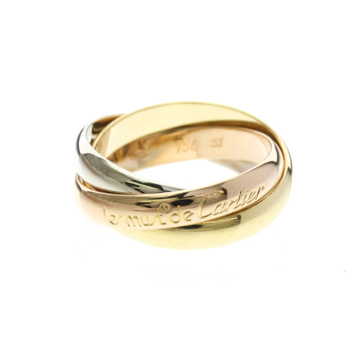 PRE-OWNED Cartier Trinity · Tri-Gold Size 6.25