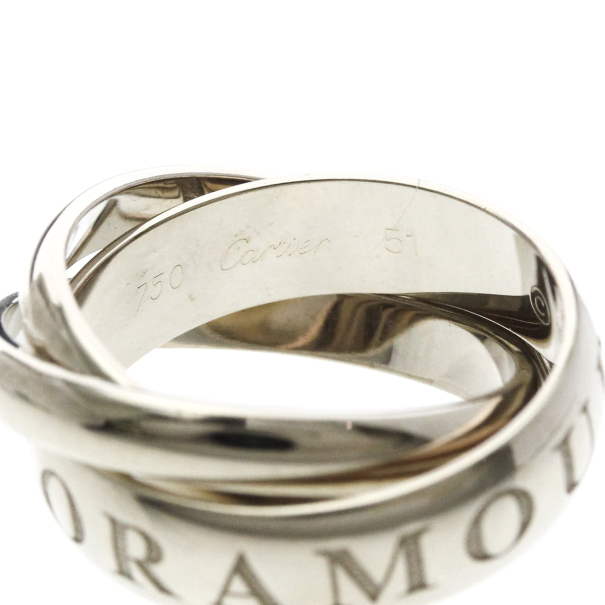 PRE-OWNED Cartier Trinity · Christmas Edition · 18K White Size 5.75