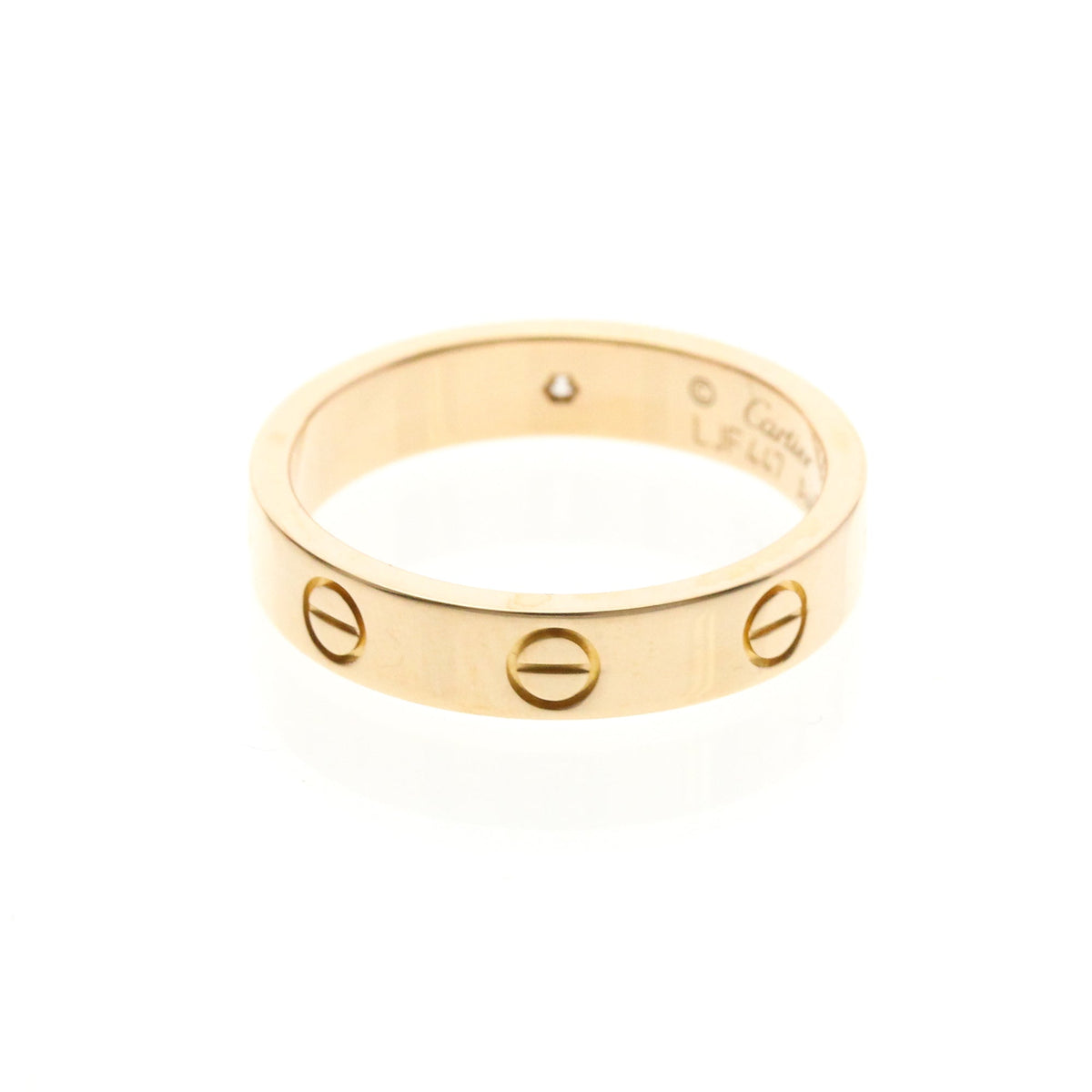 PRE-OWNED Cartier Mini Love · Rose Gold · Diamond Size 6.25