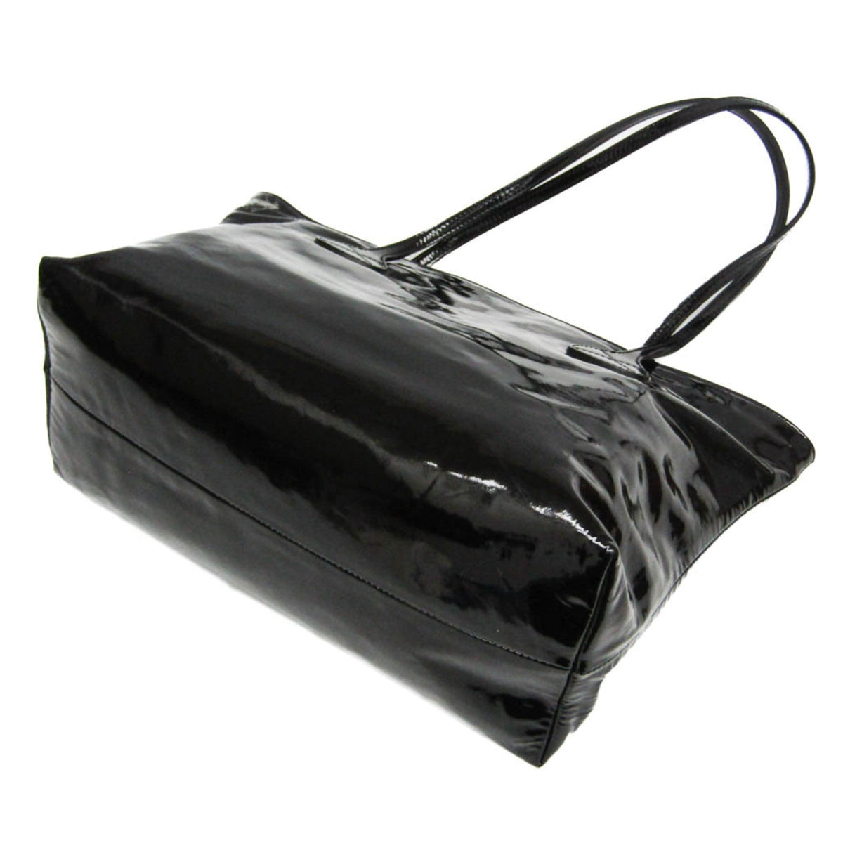 PRE-OWNED Celine Enamel Leather Tote