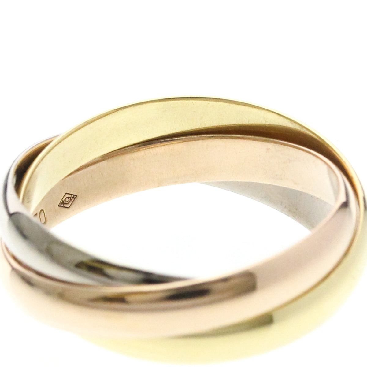 PRE-OWNED Cartier Trinity · Tri-Gold Size 5.25