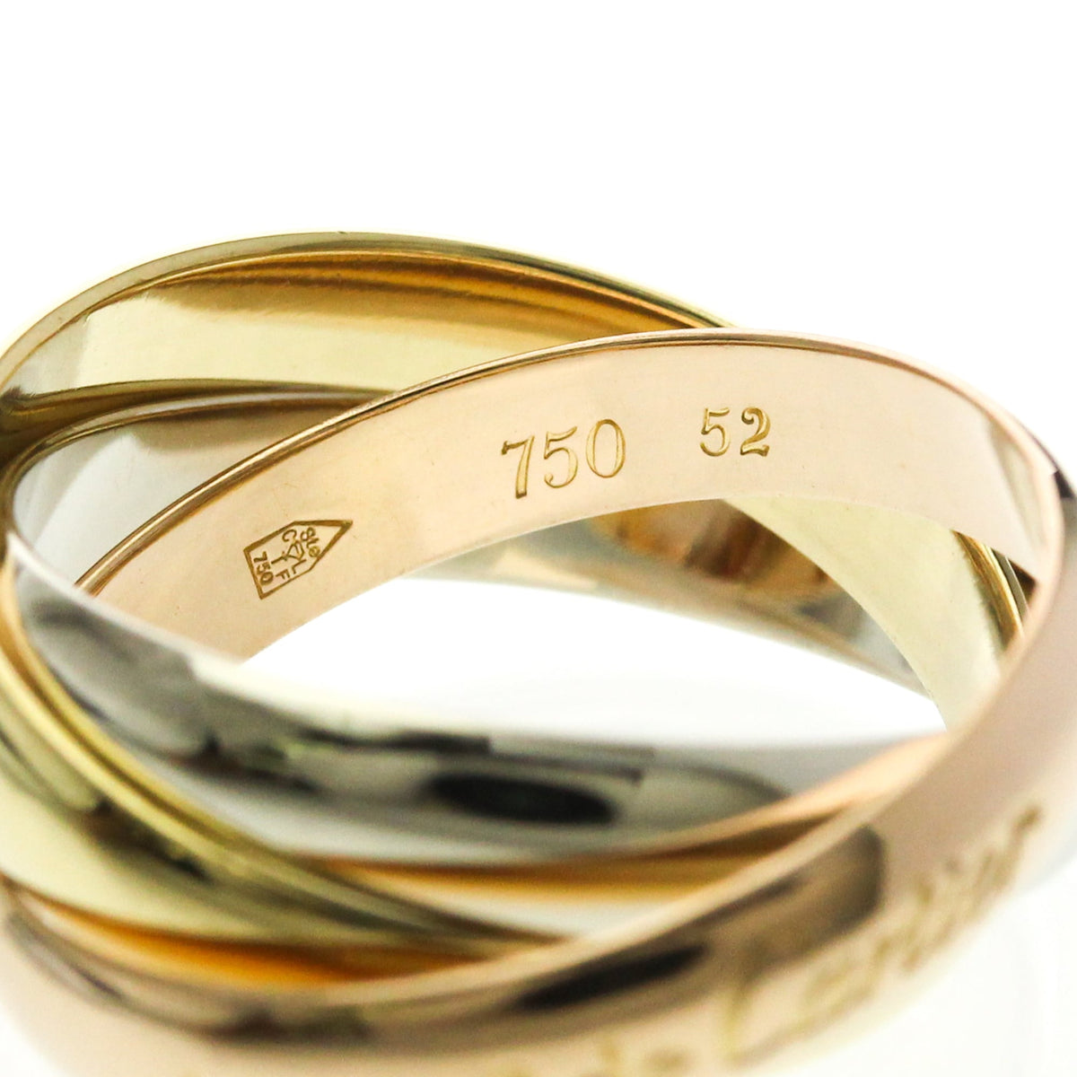 PRE-OWNED Cartier Trinity · Tri-Gold Size 6