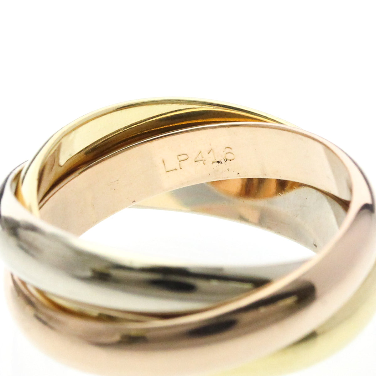 PRE-OWNED Cartier Trinity · Tri-Gold Size 6.75
