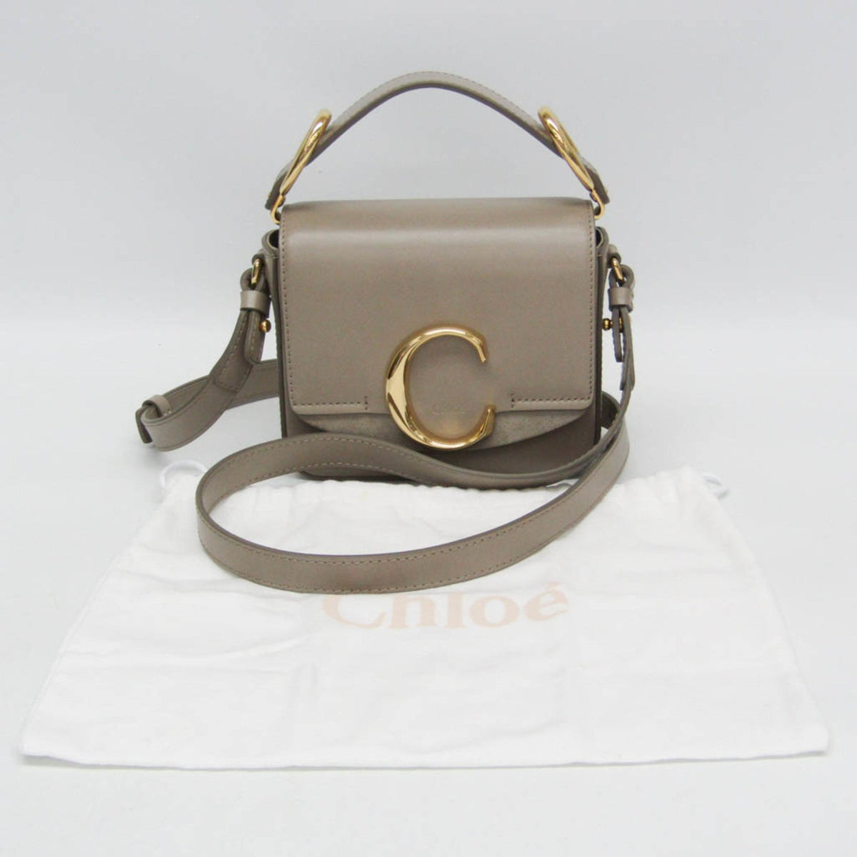 PRE-OWNED Chloé C Mini · Suede & Leather