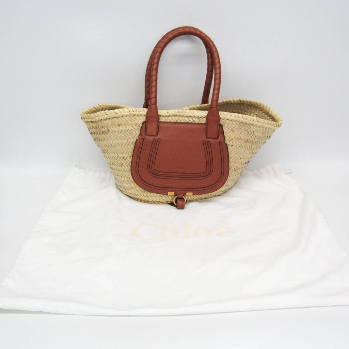 PRE-OWNED Chloé Marcie Basket · Raffia & Leather