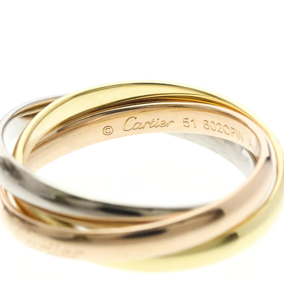 PRE-OWNED Cartier Trinity · Tri-Gold Size 5.75
