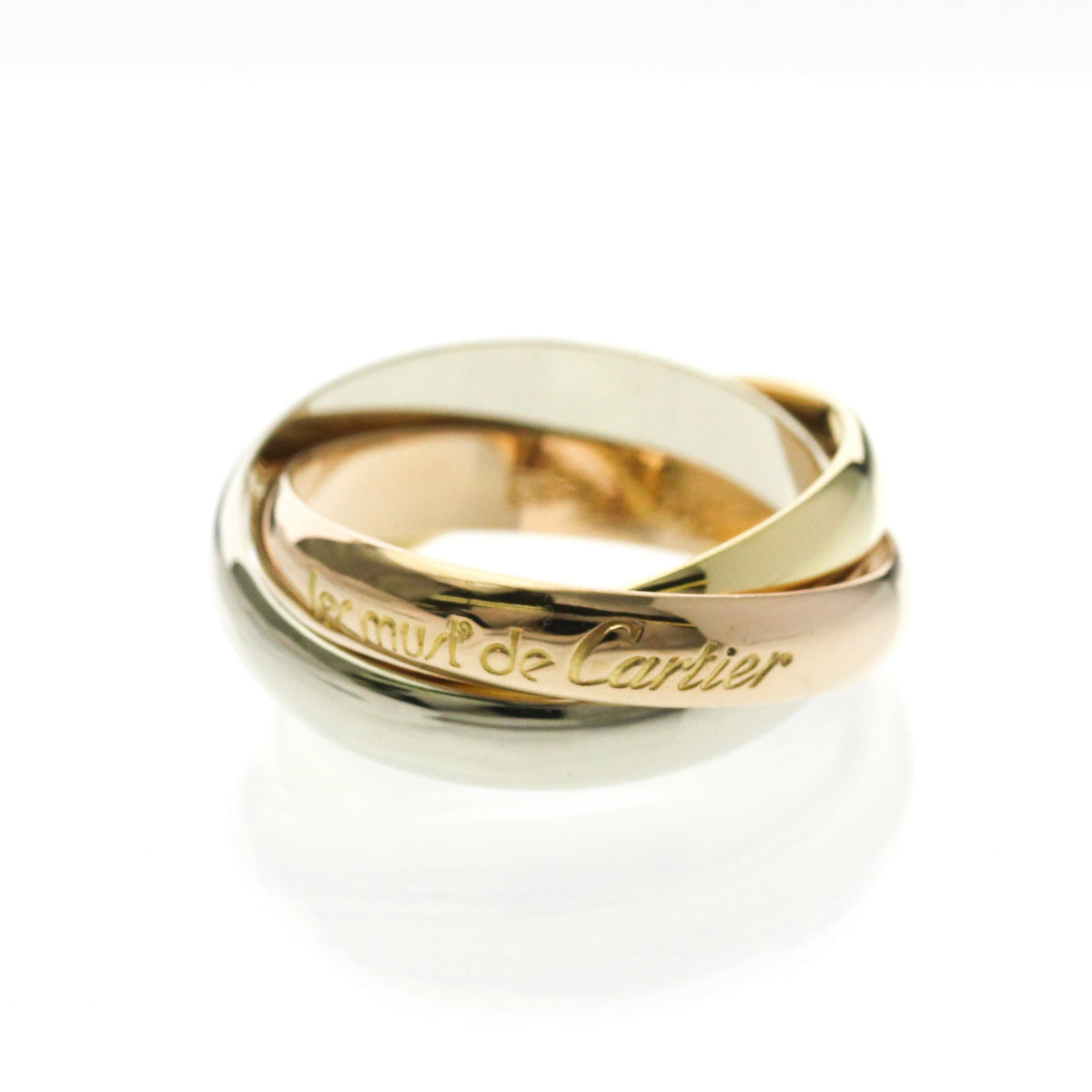 PRE-OWNED Cartier Trinity · Tri-Gold Size 6
