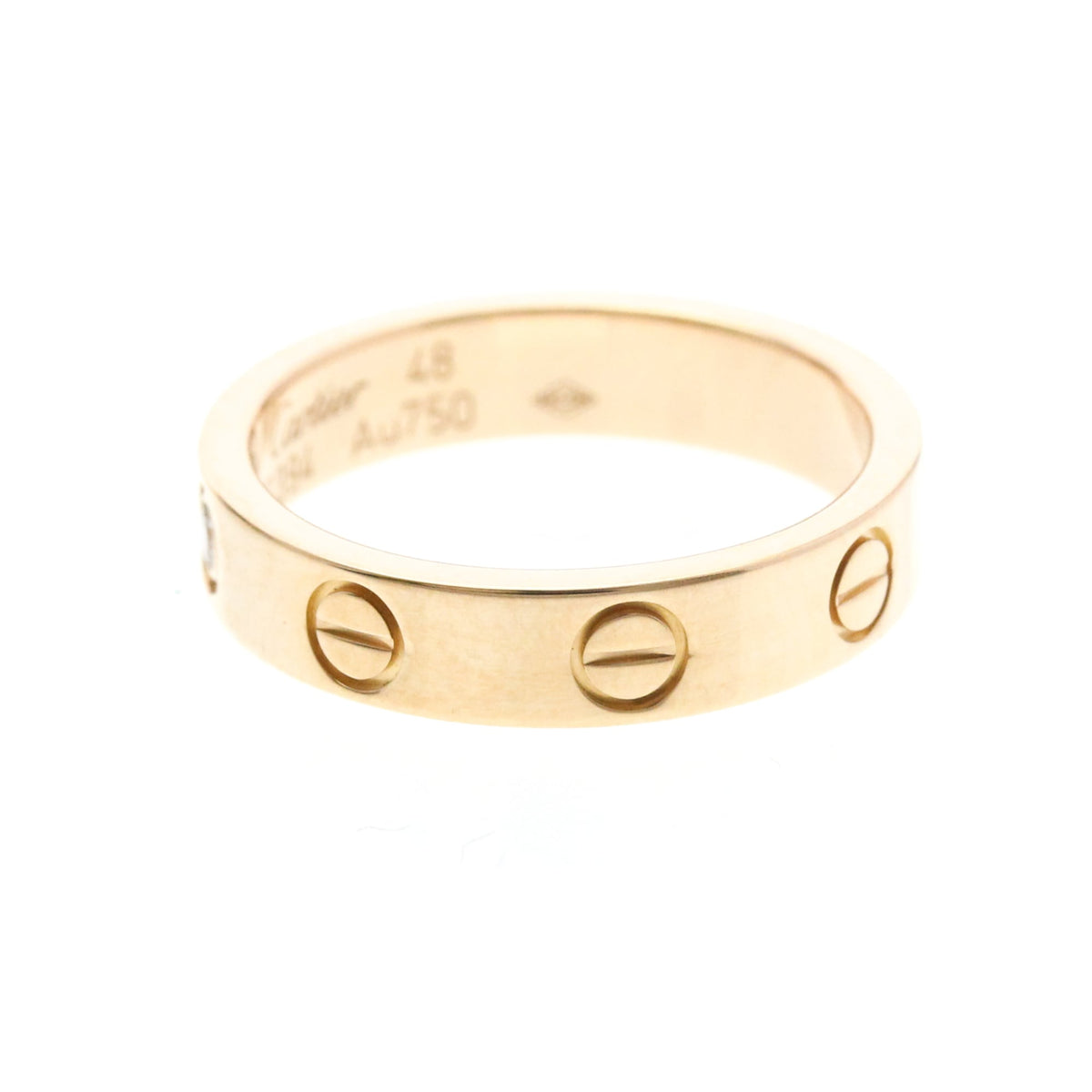 PRE-OWNED Cartier Mini Love · Rose Gold · Diamond Size 4.5