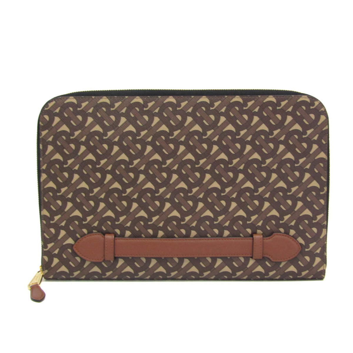 PRE-OWNED Burberry TB Monogram · PVC Clutch