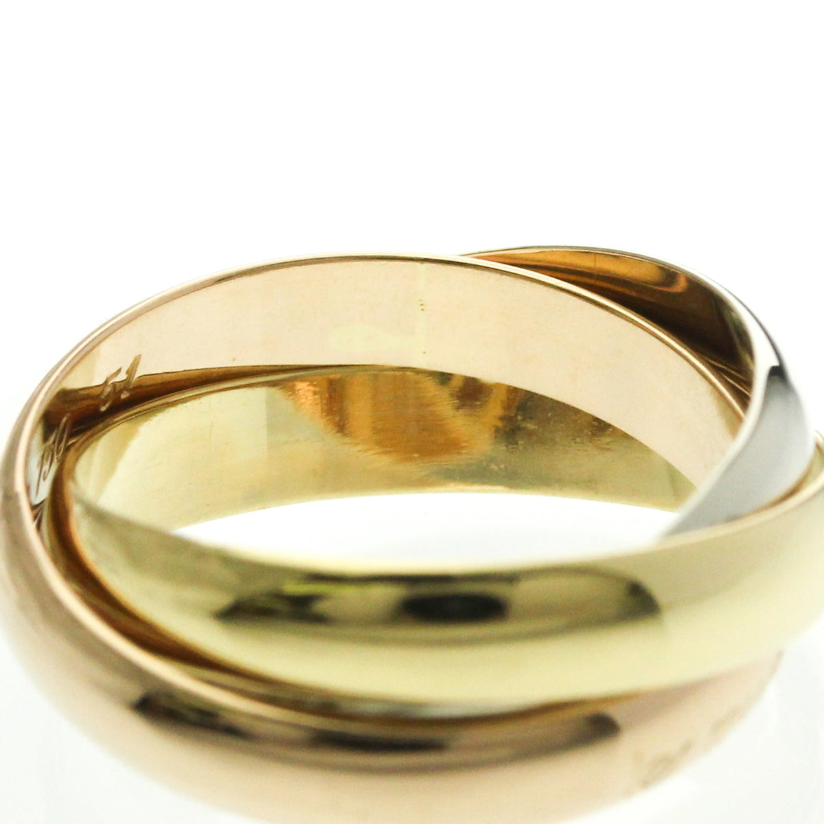 PRE-OWNED Cartier Trinity · Tri-Gold Size 5.75