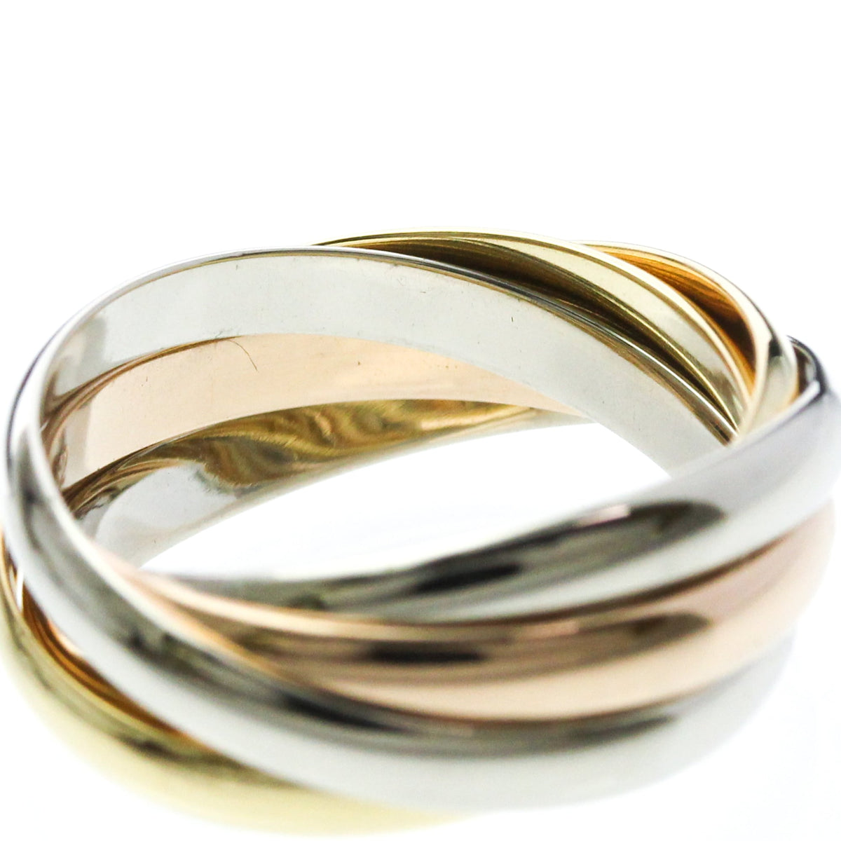 PRE-OWNED Cartier Trinity · Tri-Gold Size 6